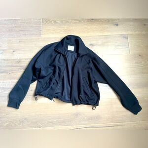 YPB Abercrombie and Fitch Black Small Zipper Sports Jacket Athletic